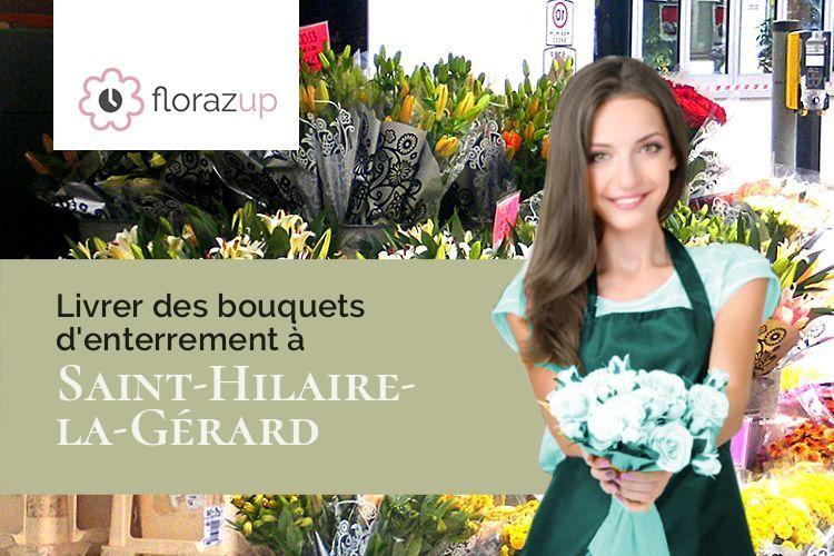 compositions de fleurs pour des funérailles à Saint-Hilaire-la-Gérard (Orne/61500)