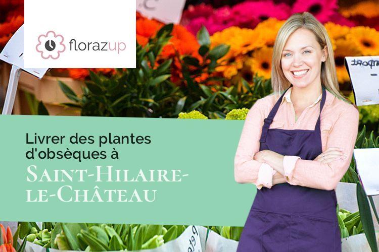 couronnes de fleurs pour un deuil à Saint-Hilaire-le-Château (Creuse/23250)