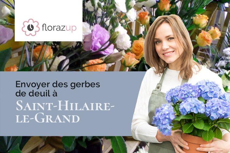 fleurs deuil pour une crémation à Saint-Hilaire-le-Grand (Marne/51600)