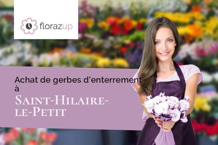 créations florales pour des funérailles à Saint-Hilaire-le-Petit (Marne/51490)