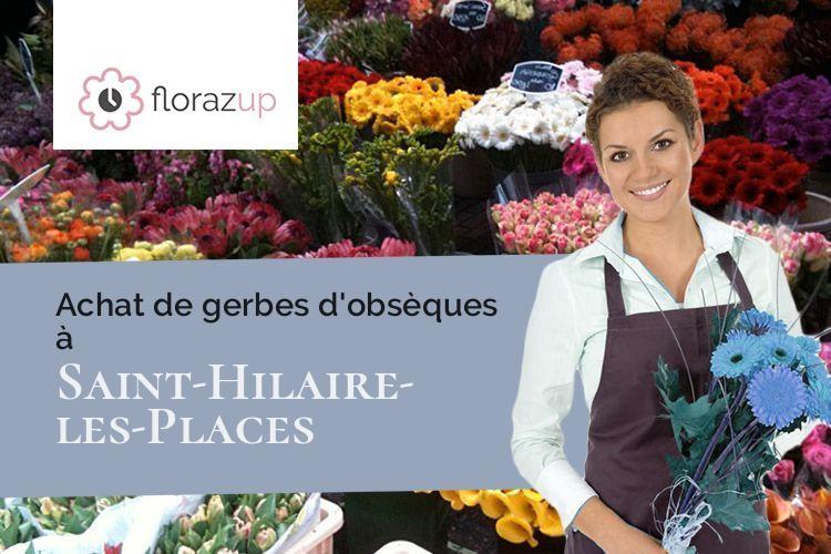 couronnes de fleurs pour un deuil à Saint-Hilaire-les-Places (Haute-Vienne/87800)