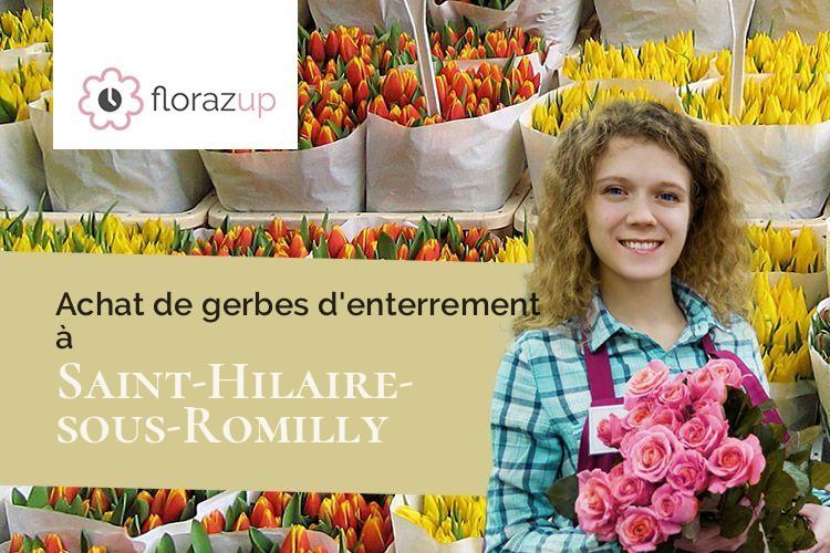 coeurs de fleurs pour un deuil à Saint-Hilaire-sous-Romilly (Aube/10100)