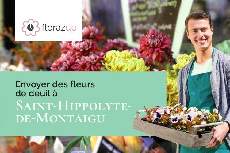 compositions florales pour des funérailles à Saint-Hippolyte-de-Montaigu (Gard/30700)