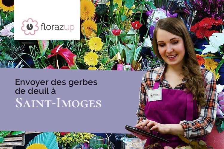couronnes de fleurs pour un deuil à Saint-Imoges (Marne/51160)