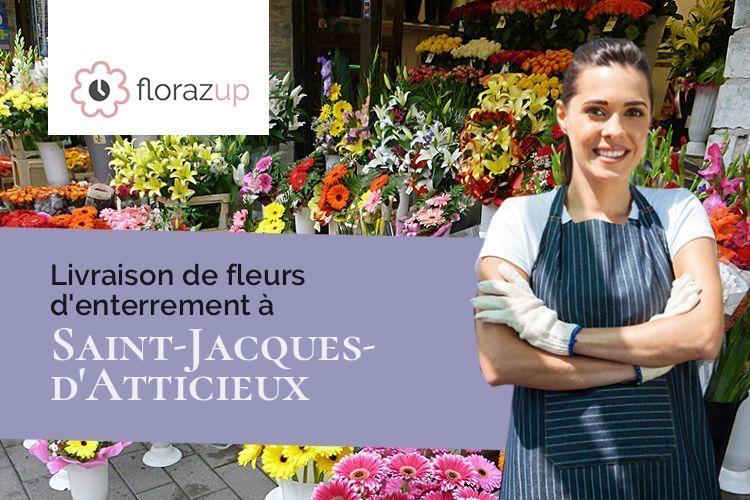 compositions de fleurs pour un deuil à Saint-Jacques-d'Atticieux (Ardèche/07340)