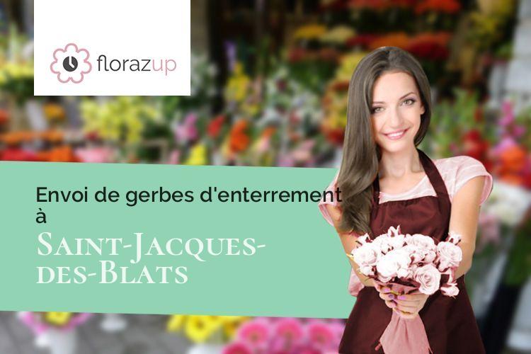 bouquets de fleurs pour des funérailles à Saint-Jacques-des-Blats (Cantal/15580)