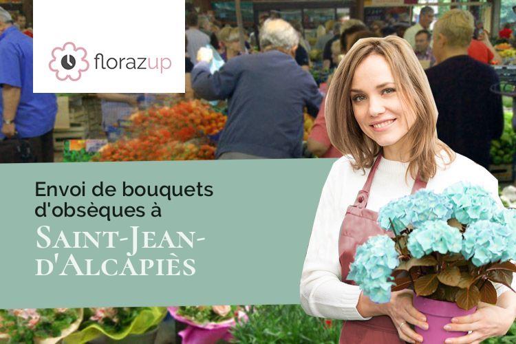 compositions florales pour un décès à Saint-Jean-d'Alcapiès (Aveyron/12250)