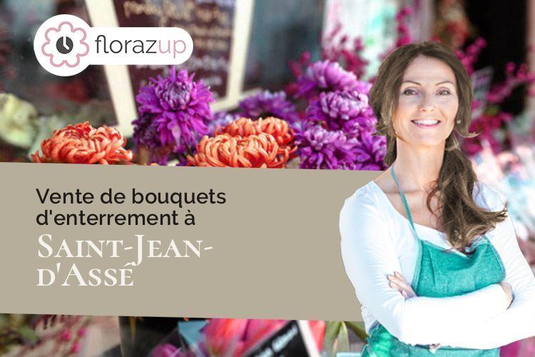 couronnes de fleurs pour une crémation à Saint-Jean-d'Assé (Sarthe/72380)