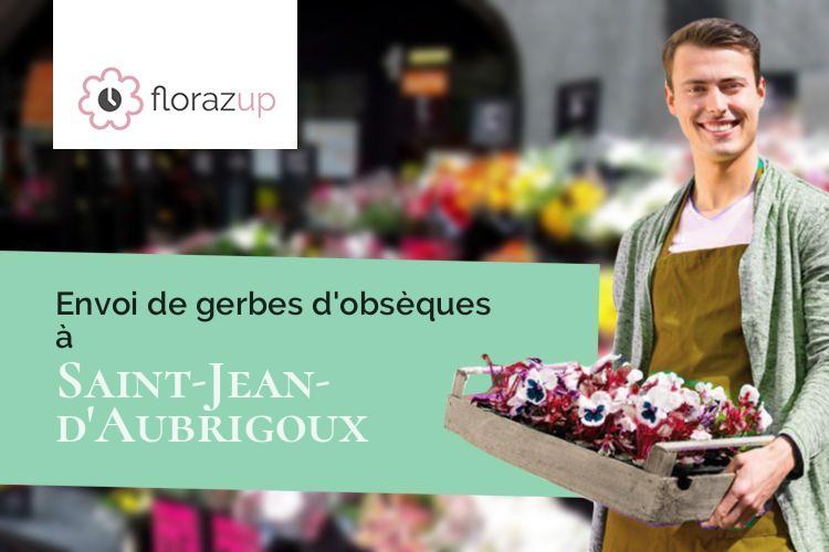 coeurs de fleurs pour un deuil à Saint-Jean-d'Aubrigoux (Haute-Loire/43500)