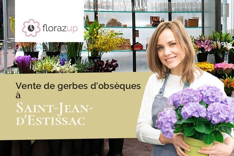 couronnes florales pour des obsèques à Saint-Jean-d'Estissac (Dordogne/24140)