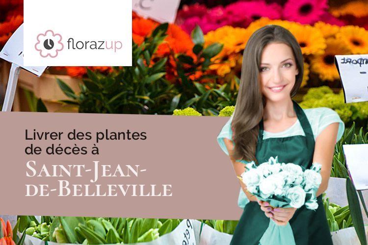 couronnes florales pour des obsèques à Saint-Jean-de-Belleville (Savoie/73440)