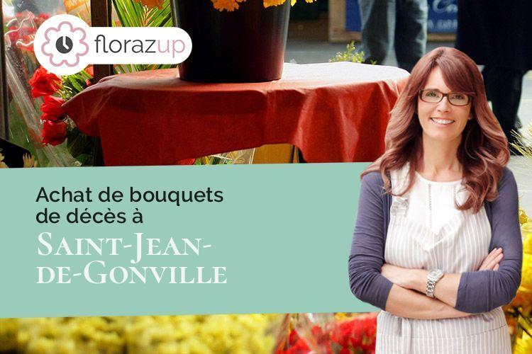 gerbes de fleurs pour des funérailles à Saint-Jean-de-Gonville (Ain/01630)