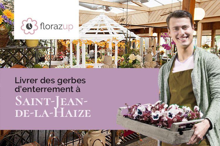 bouquets de fleurs pour des obsèques à Saint-Jean-de-la-Haize (Manche/50300)