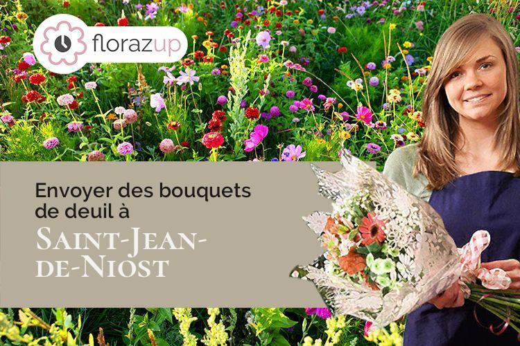 couronnes florales pour un enterrement à Saint-Jean-de-Niost (Ain/01800)