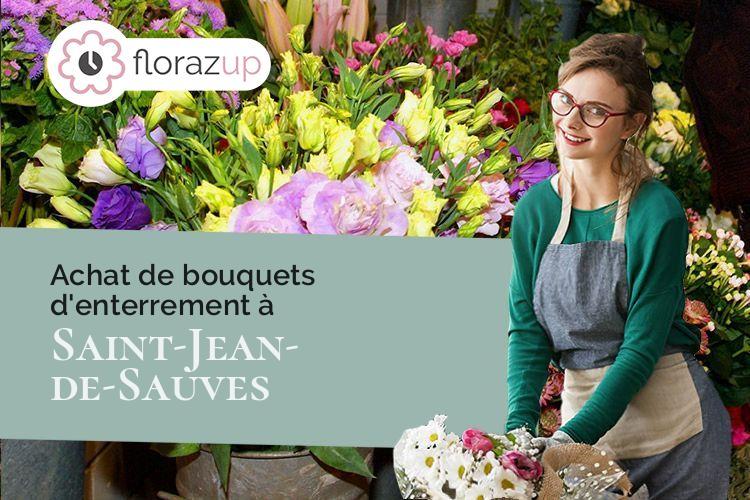 coeur de fleurs pour un deuil à Saint-Jean-de-Sauves (Vienne/86330)