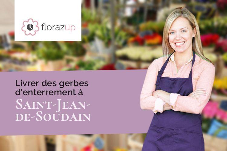 couronnes de fleurs pour des obsèques à Saint-Jean-de-Soudain (Isère/38110)