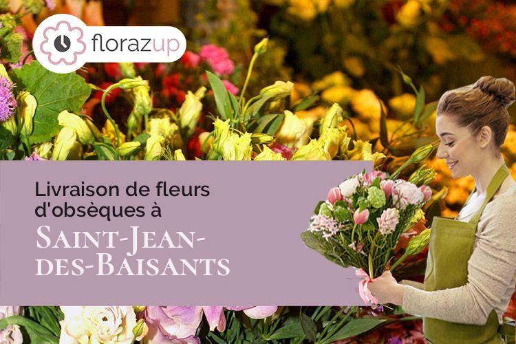 gerbes de fleurs pour des funérailles à Saint-Jean-des-Baisants (Manche/50810)