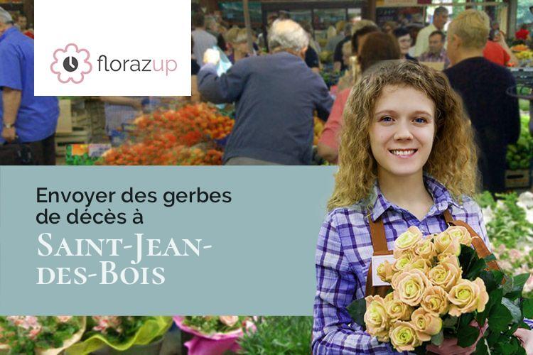 créations de fleurs pour un deuil à Saint-Jean-des-Bois (Orne/61800)