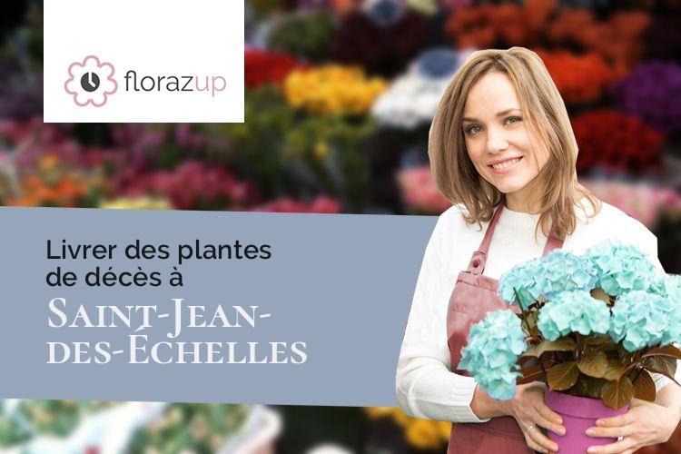 fleurs deuil pour un enterrement à Saint-Jean-des-Échelles (Sarthe/72320)