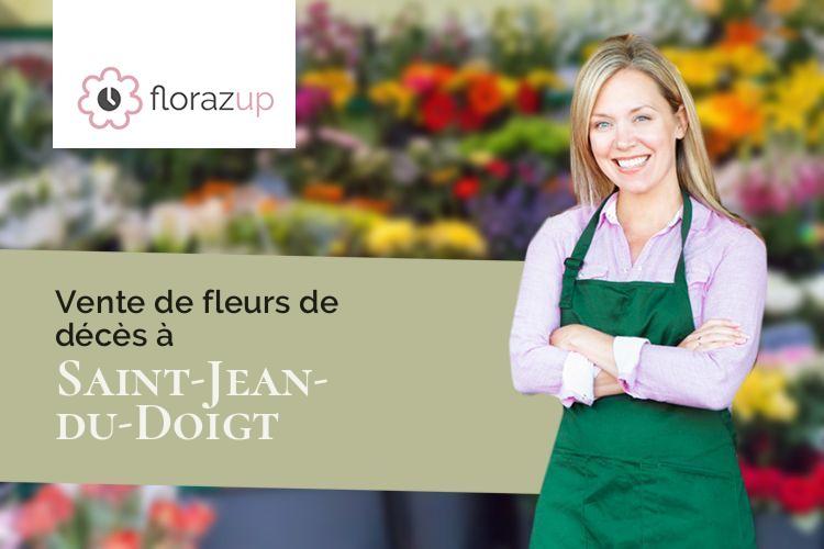 couronnes de fleurs pour des obsèques à Saint-Jean-du-Doigt (Finistère/29630)