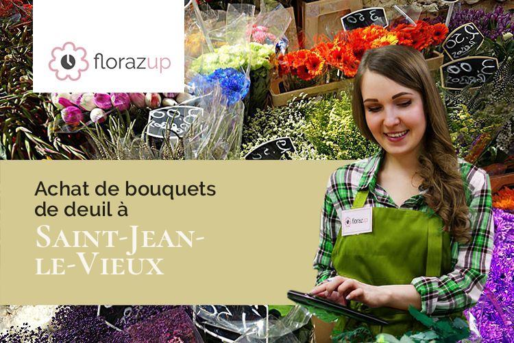 compositions de fleurs pour un enterrement à Saint-Jean-le-Vieux (Isère/38420)