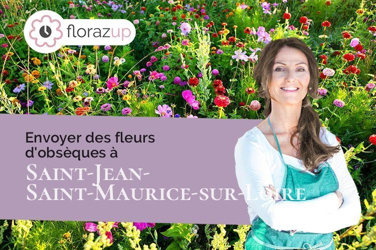 couronnes florales pour un deuil à Saint-Jean-Saint-Maurice-sur-Loire (Loire/42155)