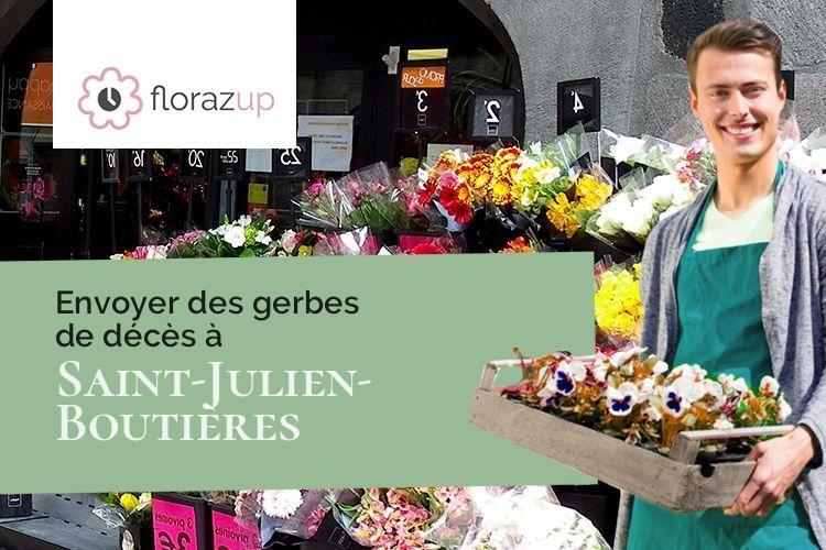 gerbes de fleurs pour des obsèques à Saint-Julien-Boutières (Ardèche/07310)