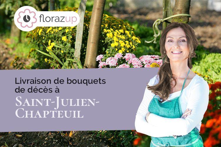 coeur de fleurs pour une crémation à Saint-Julien-Chapteuil (Haute-Loire/43260)