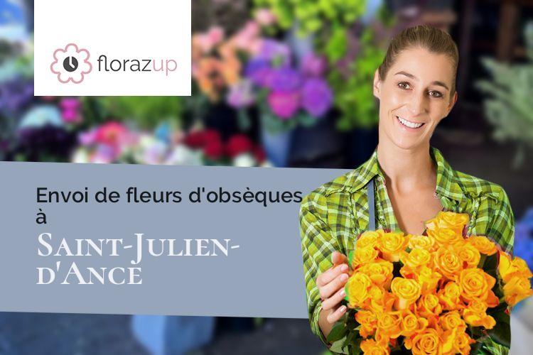 couronnes florales pour un enterrement à Saint-Julien-d'Ance (Haute-Loire/43500)