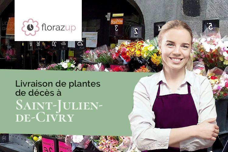 coupes de fleurs pour un deuil à Saint-Julien-de-Civry (Saône-et-Loire/71610)