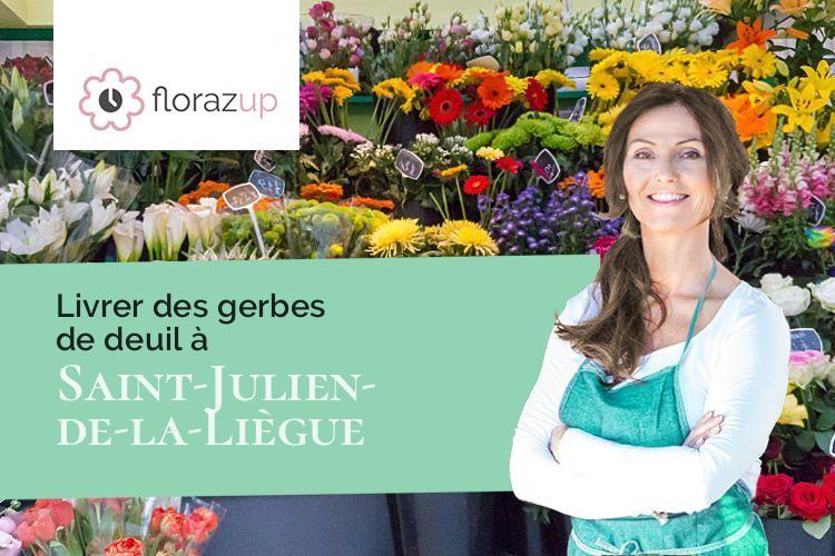créations florales pour un décès à Saint-Julien-de-la-Liègue (Eure/27600)