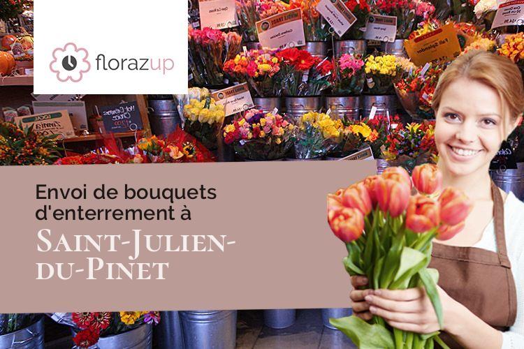 gerbes de fleurs pour un enterrement à Saint-Julien-du-Pinet (Haute-Loire/43200)
