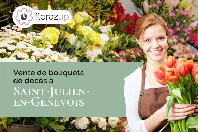 fleurs deuil pour un décès à Saint-Julien-en-Genevois (Haute-Savoie/74160)