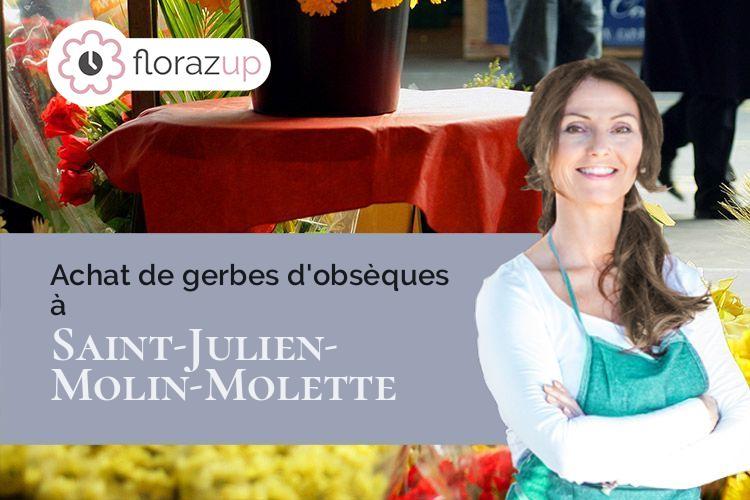 fleurs deuil pour des obsèques à Saint-Julien-Molin-Molette (Loire/42220)