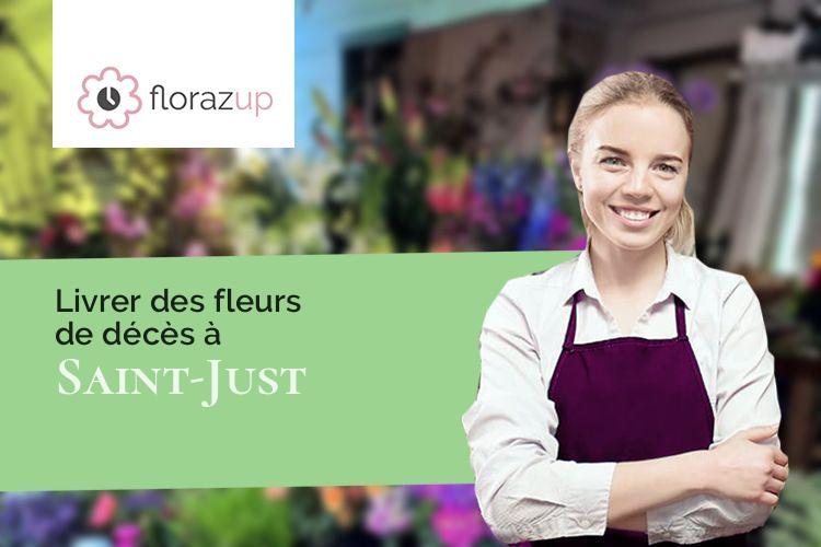 coeurs de fleurs pour un décès à Saint-Just (Ain/01250)