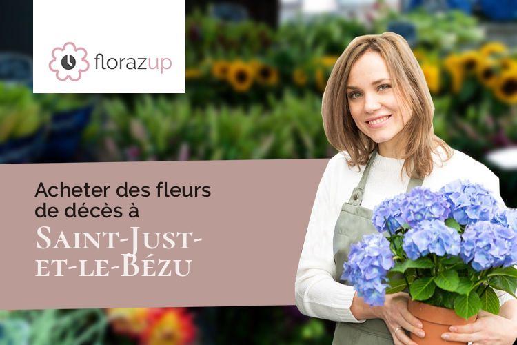 gerbes de fleurs pour des funérailles à Saint-Just-et-le-Bézu (Aude/11500)