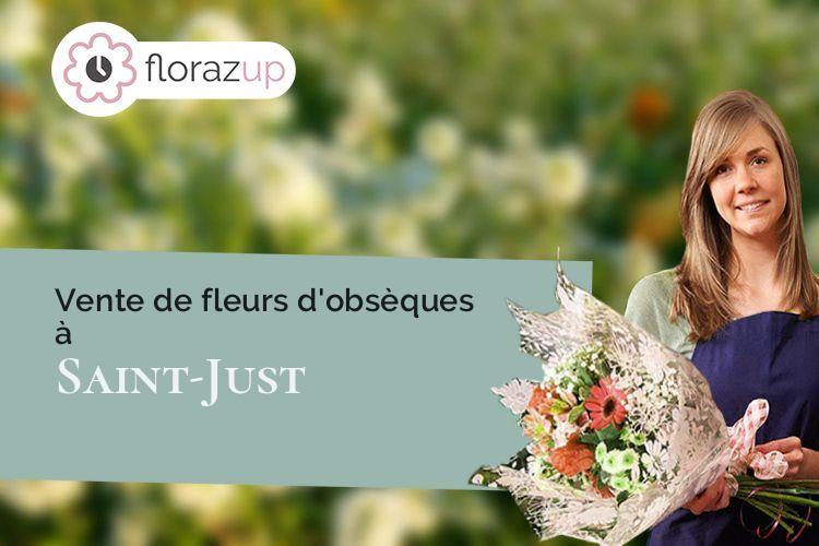 compositions de fleurs pour des funérailles à Saint-Just (Hérault/34400)