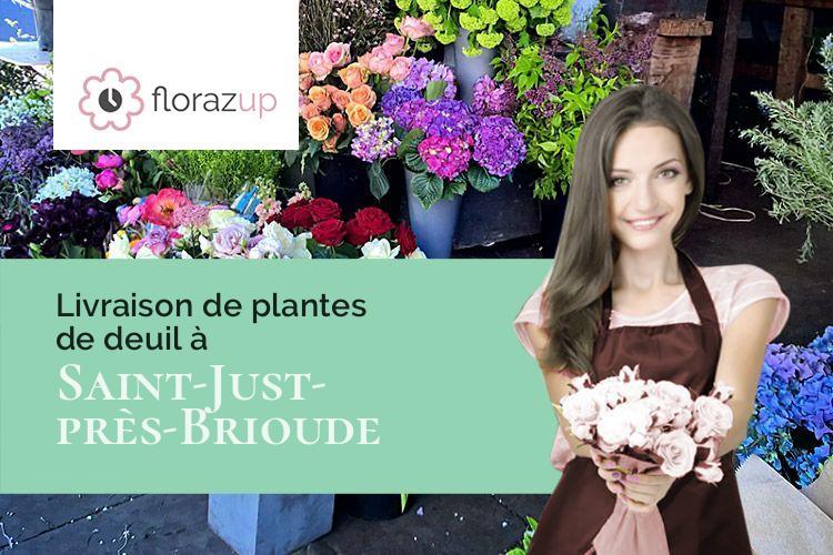 créations florales pour des funérailles à Saint-Just-près-Brioude (Haute-Loire/43100)