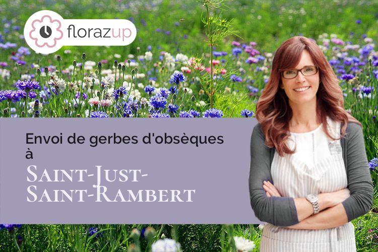 couronnes florales pour un enterrement à Saint-Just-Saint-Rambert (Loire/42170)