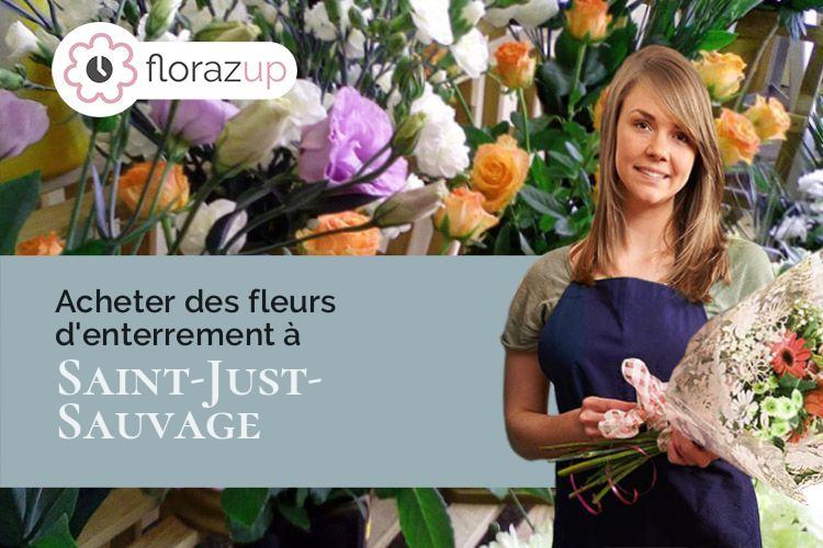 couronnes florales pour un enterrement à Saint-Just-Sauvage (Marne/51260)