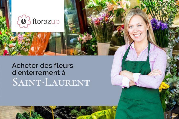 couronnes florales pour un enterrement à Saint-Laurent (Cher/18330)