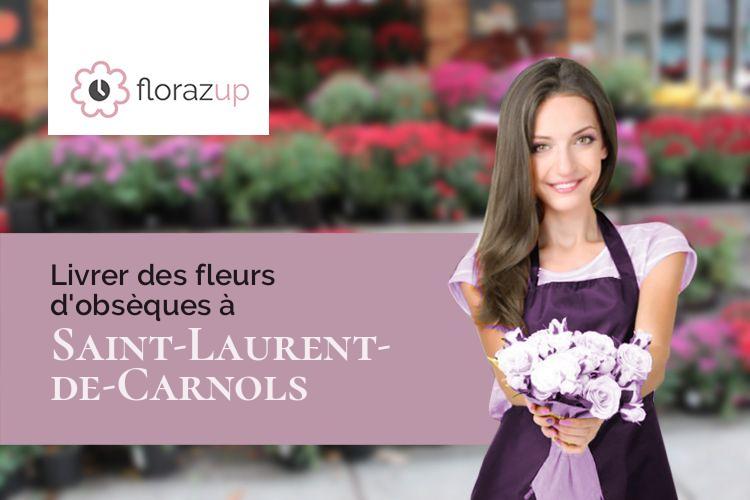 créations florales pour des funérailles à Saint-Laurent-de-Carnols (Gard/30200)