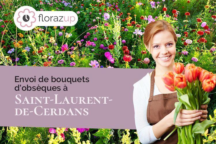 coupes de fleurs pour des funérailles à Saint-Laurent-de-Cerdans (Pyrénées-Orientales/66260)