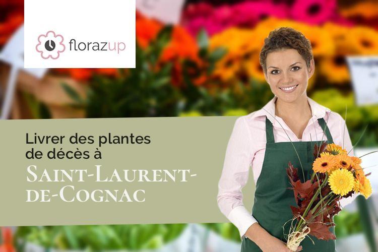 compositions de fleurs pour un enterrement à Saint-Laurent-de-Cognac (Charente/16100)