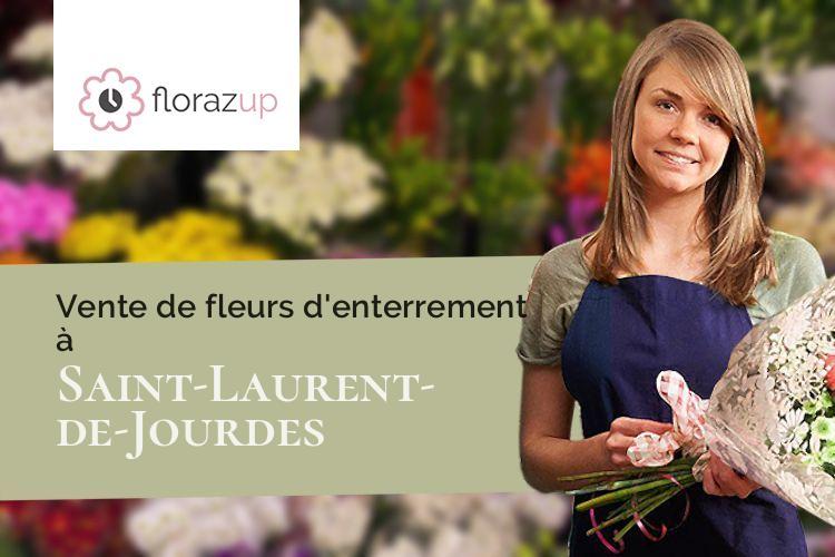 gerbes de fleurs pour un deuil à Saint-Laurent-de-Jourdes (Vienne/86410)