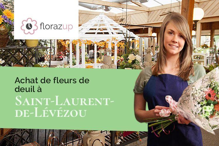 créations florales pour un enterrement à Saint-Laurent-de-Lévézou (Aveyron/12620)