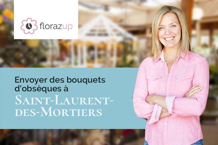 couronnes de fleurs pour un décès à Saint-Laurent-des-Mortiers (Mayenne/53290)