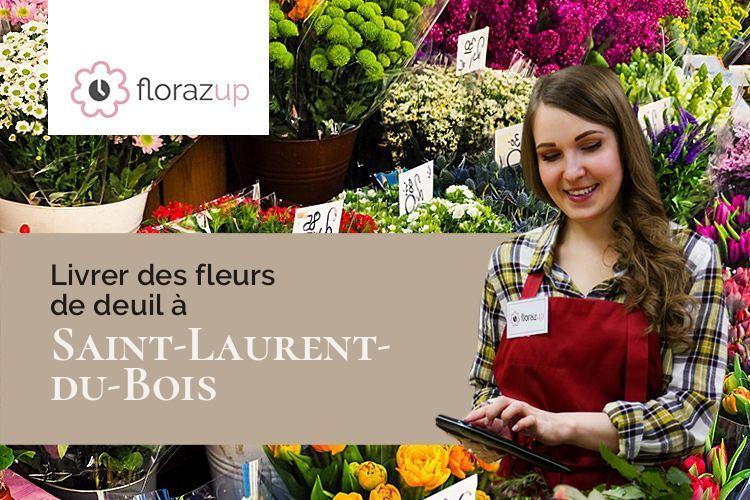 compositions florales pour des funérailles à Saint-Laurent-du-Bois (Gironde/33540)
