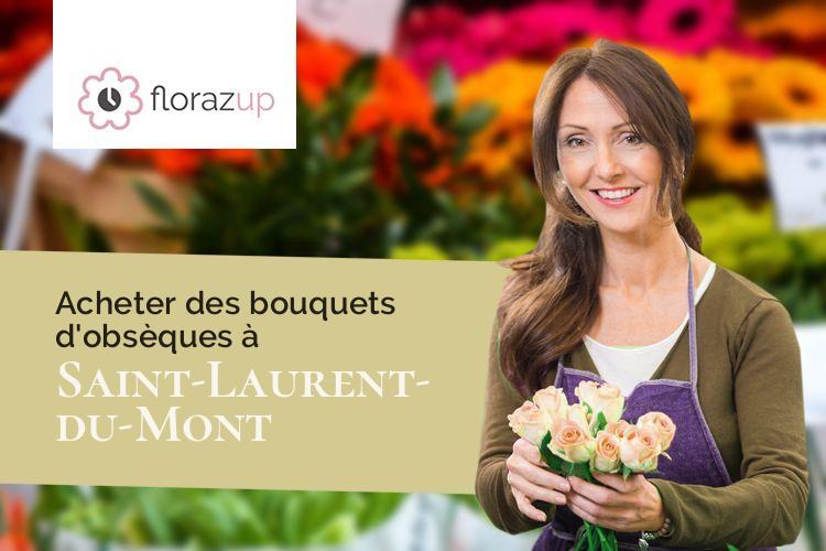 gerbes de fleurs pour des obsèques à Saint-Laurent-du-Mont (Calvados/14340)