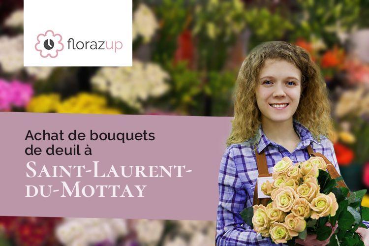 fleurs deuil pour des funérailles à Saint-Laurent-du-Mottay (Maine-et-Loire/49410)